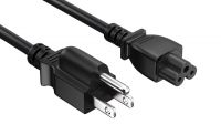 Cable de alimentación enchufe USA con tierra NEMA 5 - IEC C5 (Mickey Mouse, Trébol, 3pin) 0.60m