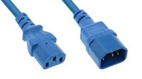 Cable Extensión Alimentación C13/C14 3x 0.75mm² Azul 0.5m