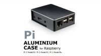 Caja en aluminio para Raspberry modelos Pi1B+,  2B, 3B Negro