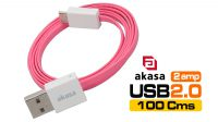 Cabo slim USB A Macho a Micro USB B Macho rosa 1m