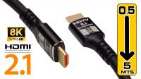 Cable HDMI 2.1 8K 120Hz / 60Hz M/M HDCP2.2 Gold Plated