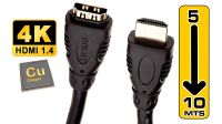 Cabo HDMI extensão goldplated 1080P M/F preto