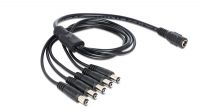 Divisor de CC 1x Conector Fêmea a 6x Conectores Macho