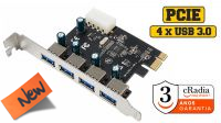 Placa cRadia de Expansão PCI Express com 4 Portas USB 3.0