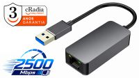 Adaptador cRadia USB 3.0 a Ethernet RJ45 2.5Gbps Negro
