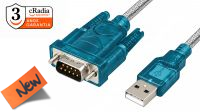 Cable adaptador USB a puerto serie RS232 DB9  M/M  1m