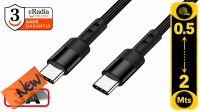 Cabo cRadia USB-C - USB-C  M/M  Gen1 3.1  60W  3A  Negro