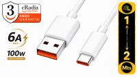 Cabo Cradia USB 3.0 Tipo A  M - Tipo C  M  max.6Amp 100W branco