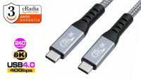 Cable cRadia USB 4.0 tipo C - C 240W-40Gbps 8K 60Hz con 0.50m