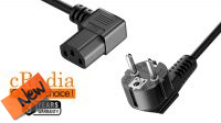 Cable de alimentación cRadia Schuco Macho - SFO IEC C13 conector en ángulo recto (1.8m - 5m)