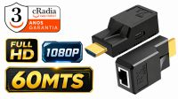 Extensor HDMI mini por RJ45 Cat.6 1080P 60Hz hasta 60m  Negro