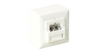 Caja de embutir FTP Cat. 5E 2xRJ45 LSA+ marfil
