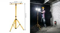 Tripé para Luz Duplo 55-155cm 2Kg amarelo