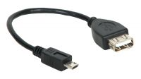 Cabo adaptador USB para OTG 0.15m preto