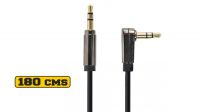 Cabo multimédia audio Jack 3.5 stereo 1x angulado M/M dourado