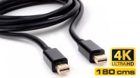 Cabo mini DisplayPort a mini DisplayPort V1.2 (3840x2160) 4K 1080P preto 1.8m