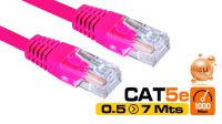 Cable de red UTP Cat. 5E Rosa