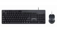 Teclado multimédia y ratón 1600dpi USB Negro