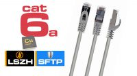 Cabo de rede Cat. 6a S-FTP LSZH CU AWG27 cinzento
