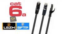 Cabo de rede Cat. 6a S-FTP LSZH CU AWG27 preto