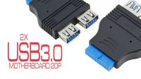 Adaptador USB interno 20p - 2 portas USB 3.0