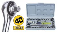 Kit de herramientas 40 piezas CR-V Acero 1/2" carraca