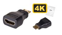 Adaptador mini HDMI Macho a HDMI Hembra Gold Plated