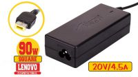 Transformador 90W compatível Lenovo 20V/4.5A Square Yellow