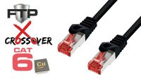 Cabo de rede crossover S/FTP Cat.6 PVC CU preto 3m