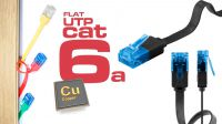 Cabo de rede Flat U/UTP Cat. 6A CU preto 1m