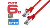 Cabo de rede Cat. 6a S/FTP RJ45 AWG26/7 vermelho