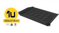 Prateleira Frontal 19" Fixa  1U/483X315MM - Negro