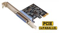 Placa Longshine PCI-E 1 porta paralela com opção de baixo perfil