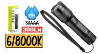 Lanterna Chip Led 300lm 3 modos luz, preto