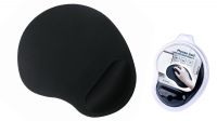 Alfombrilla para ratón con gel de apoyo, Negra