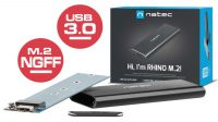 Caixa Externa NATEC RHINO M.2 SATA USB 3.0