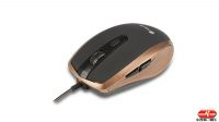 NG 2122 : Rato óptico NGS Tick USB até 1600dpi 6 botões (Dourado e preto)
