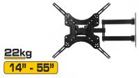 Suporte LCD 14"-55" 22Kg. inclinável/tilt preto