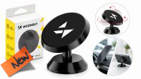 Soporte magnético autoadhesivo de 360° para salpicadero de coche  Negro