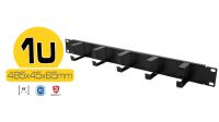 Painel frontal 19" guia de cabos 1U preto