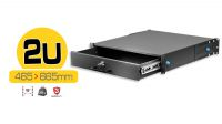 Gaveta frontal  2U rack 19" negro