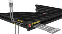 Prateleira organizador de cabos rede rack 19" 24 portas 482x352x42 mm preto