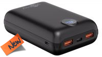 Batería Powerbank USB 20000mAh 1x USB-C - 2x USB-A 3A Negro