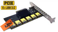 Placa PCI-E 6p. internas USB 3.0