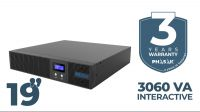 SAI PHASAK 3060VA Protekt Rack Interactivo con AVR, toma protegida y slot SNMP