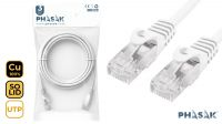 Cable de red UTP Phasak Cat.6 CU Blanco