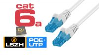 Cabo de rede Cat6A U/UTP LSZH Cobre branco 30m
