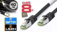 Cabo rede S/FTP (PiMF)  LSZH  Phasak Cat.8.1  CU negro