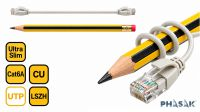 Cabo de rede Ultra-Slim U/UTP  Cat. 6A  CU LSZH cinzento