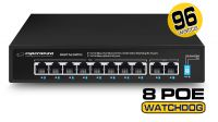 Switch 8p. 10/100 PoE+2 Uplink IEEE802.3at/af PoE+/PoE